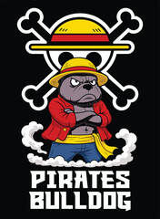 Pirates Bulldog Print