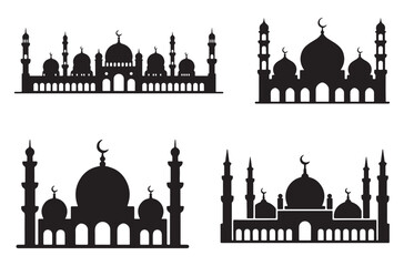 “Culture and Religion Silhouette Vector – Traditional and Spiritual Icon Set”