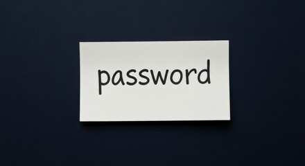 White paper with the word password written in black ink