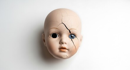 Doll Head on White Surface