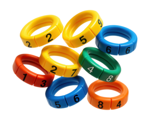 Color-coded cable markers for easy wire identification in industrial environments.