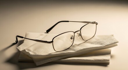 Glasses on Crumpled Napkin