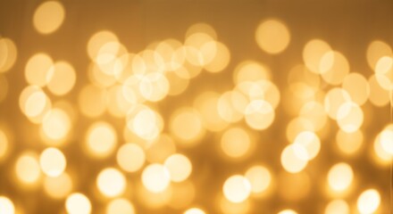 Obraz premium Minimal Golden Christmas Fairy Light Bokeh Background, web header