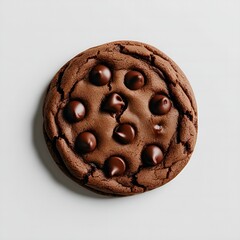 chocolate cookie isolated in white background