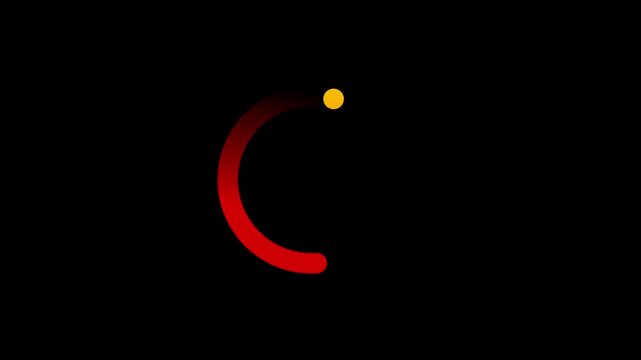 Red Circular Loading and reload icon animation with loading progress.