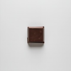chocolate in white background and Top view