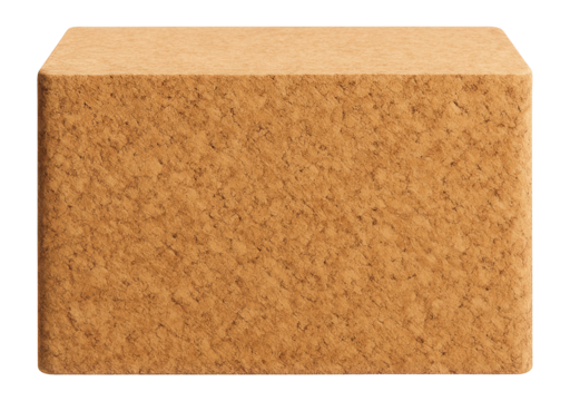 Rectangular cork vibration damper block for lab equipment.