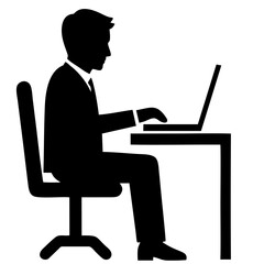 businessman working on laptop