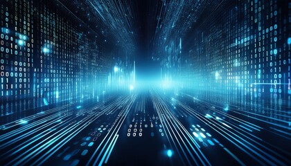 binary code consisting of zeros and ones representing digital information technology data coding