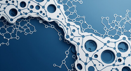 Modern tech network with circuit connections and digital links, ideal for innovative designs and cutting-edge communications, featuring abstract layers of connectivity