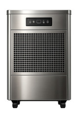 Fototapeta premium High-capacity industrial dehumidifier in stainless steel, ideal for warehouses.