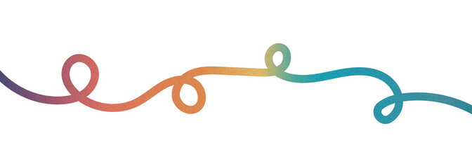 Minimal colorful grainy texture gradient wave ribbon design. Abstract flowing line with loop and smooth curve art illustration design	
