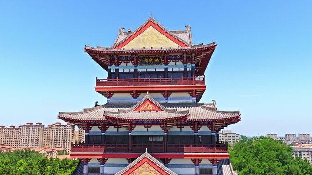 Aerial Photography of Traditional Chinese Tower Buildings