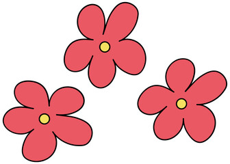 vector illustration of a pink flower