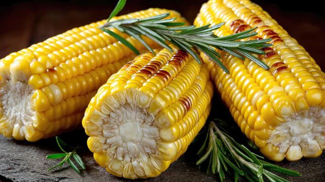 Grilled corn on the cob with rosemary &ndash; a simple and delicious summer side dish