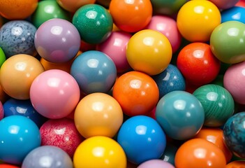Close-up of multicolored balls forming a strategic pattern,  vibrant,  game