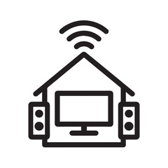 Smart Home theather Icon vector illustration