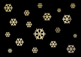 christmas snowflakes on the black background. 