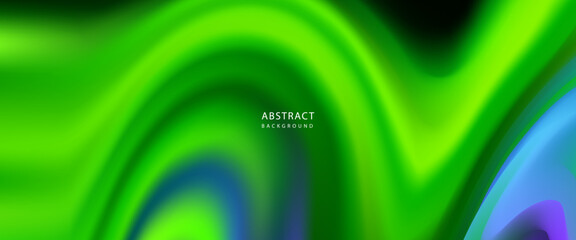 Vivid Neon Abstract Swirl of Blue Purple and Green Colors in Motion.eps10