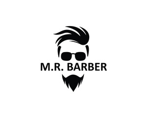 creative barbershop icon logo design inspiration