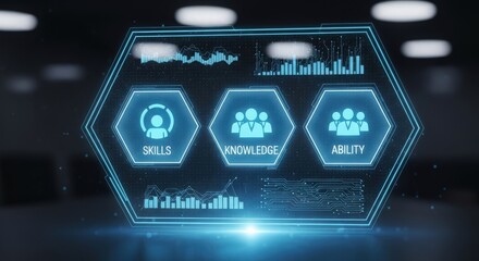 Fototapeta premium Team metrics overview, Dashboard showcasing team performance and communication insights