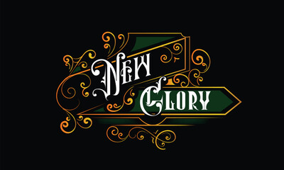 NEW GLORY lettering custom style design