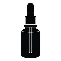 serum dropper bottle vector on white background