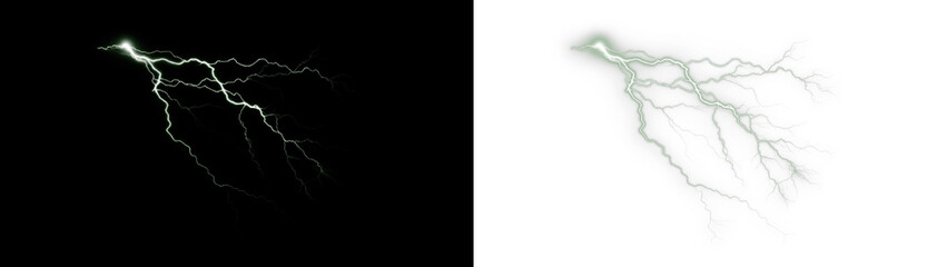 Lightning bolt PNG overlay illustration with dramatic contrast, showcasing vibrant energy and dynamic movement, perfect for enhancing creative projects and visual storytelling