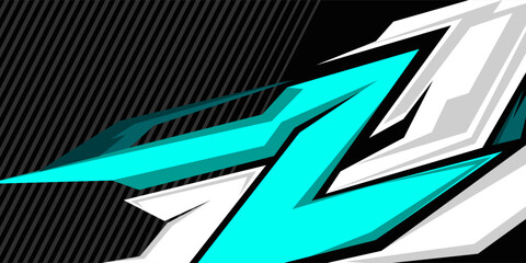 Car decal design vector. Graphic abstract stripe racing background kit designs for wrap vehicle, race car, rally, adventure and livery