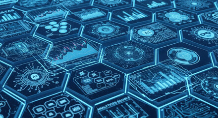 Digital network security, Secured digital grid with cryptographic symbols