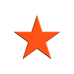 Fototapeta premium 3d golden star. 3d star icon.