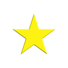 3d golden star. 3d star icon.
