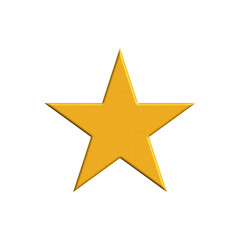 3d golden star. 3d star icon.