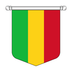 Equatorial Mali National Banner Symbol Hanging