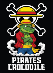 Pirates Crocodile Print