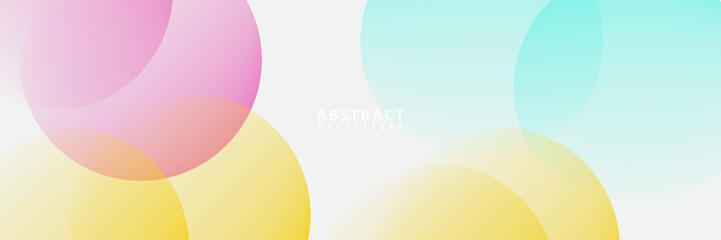 Colorful abstract background overlap layer on bright space with circles effect decoration. Modern graphic design element multicolor style concept. vector
