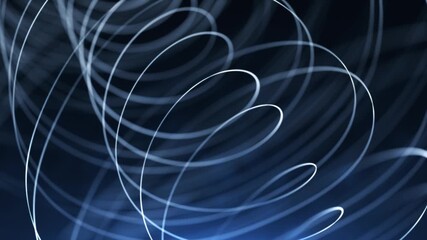 Dynamic light trails in motion: mesmerizing loop patterns - Powered by Adobe
