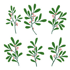 Christmas Leaves Set