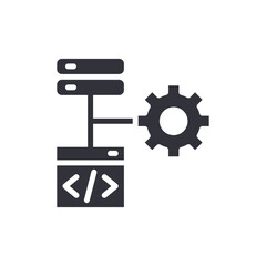 Data Integration Server With Programming Code Settings Icon