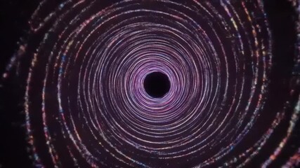 Cosmic vortex spiraling into a black hole with stars