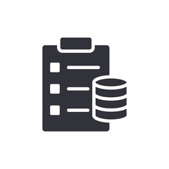 Database Report Document Icon Design For Stock Illustration