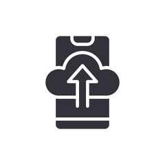 Cloud Upload To Smartphone Mobile Technology Symbol