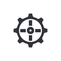 Obraz premium Cogwheel Mechanism Element Technical Adjustment Symbol