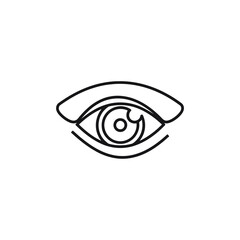 Minimalistic eye illustration with a stylized design, suitable for graphic resources and art projects