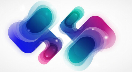 Abstract Blue and Purple Gradient Shapes fpreadyultra