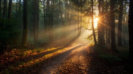 Fototapeta premium morning in the woods