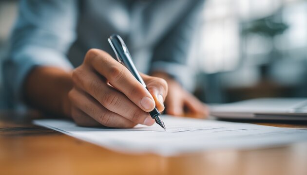 Director Of Workshop Drafting An Invoice For Services Rendered In A Professional Setting, Creating A Financial Record For Business Purposes.