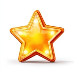 Obraz premium A yellow star with five lights on it