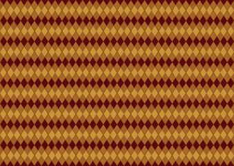 秋色のダイヤ柄の背景素材