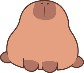 Cartoon Cute Capybara